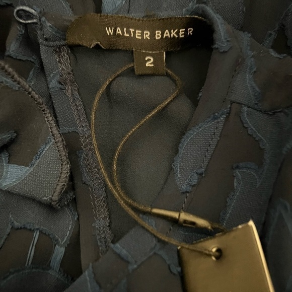 NWT WALTER BAKER Fae Ruffle Trimmed Fil Coupe Chiffon Mini Dress - Picture 10 of 10